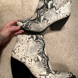 Madden girl snakeskin booties